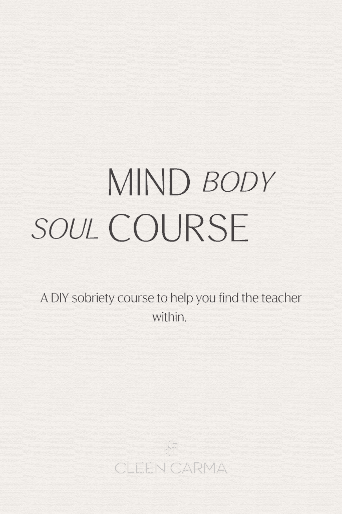 Mind Body Soul Course, Cleen Carma, holistic alcohol sobriety